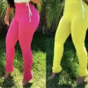 Scrunch pants yellow large